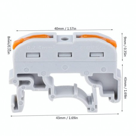 Conector sina DIN cu dimensiuni 40x43mm, sectiune cablu 0.2-4mm