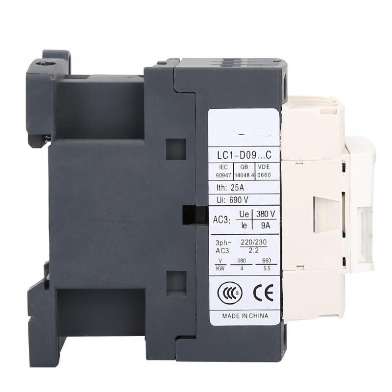 Contactor trifazat eticheta tehnica laterala, 25A 690V AC3, certificare CE si CCC