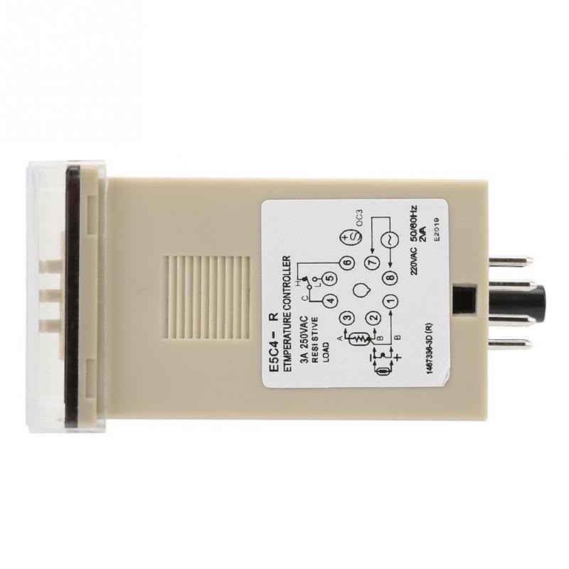 Controler temperatura lateral cu schema de cablare si borne de conectare senzor tip K