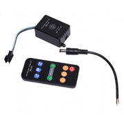 Controller LED music pixel DC 5-12V, compatibil WS2811 WS2812, cu telecomanda RF 9 taste