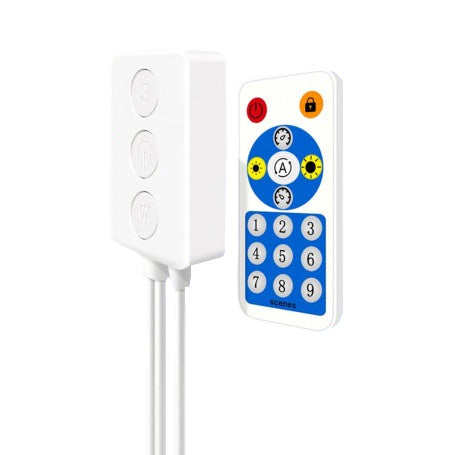 Controller LED pixel Bluetooth 2 canale cu telecomanda RF, compatibil WS2811 WS2812, 5-24V DC