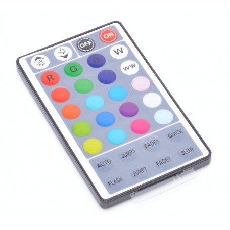 Telecomanda IR cu 32 de taste inclusa la controllerul RGBW, moduri fade, jump, flash
