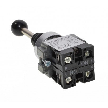 Controller joystick cu bloc contacte vizibil, borne cu surub, 2 pozitii cu revenire