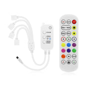 Controller RGB 4-in-1 cu telecomanda IR 24 taste si Bluetooth, compatibil benzi LED RGB 5V-24V