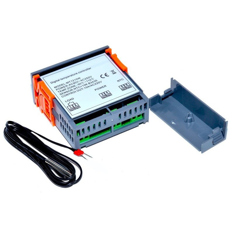 Controller temperatura cu senzor NTC 2m si carcasa de montaj, terminale cu surub, alimentare 90-250V AC