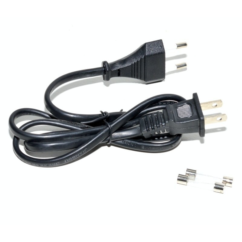 Accesorii incluse transformator 500W: cablu de alimentare cu fise duale si sigurante de rezerva 6x30mm