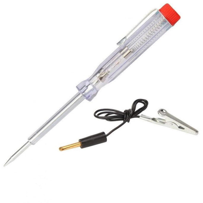 Creion tester tensiune auto 6-24V DC cu cleste crocodil si cablu de masa inclus
