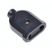 Cupla EU plata 10A 250V din plastic ABS negru, design compact pentru prize standard europene