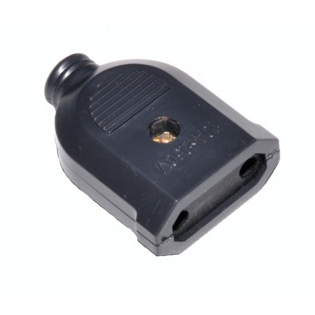 Cupla EU plata 10A 250V din plastic ABS negru, design compact pentru prize standard europene