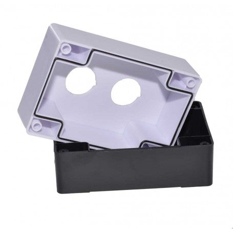 Cutie buton push 22mm IP54 cu capac deschis, garnitura cauciuc vizibila