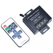 Dimmer banda LED monocrom RF wireless 20A DC12-24V cu telecomanda, carcasa metalica si borne surub