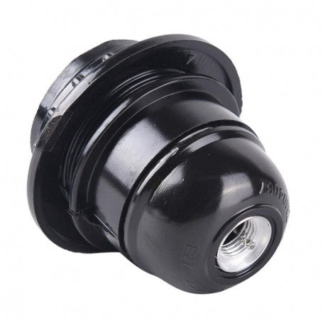 Dulie E27 cu fusta neagra, vedere din spate, orificiu central pentru cablu electric