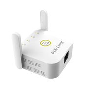Repetitor WiFi 300Mbps cu 2 antene externe si buton WPS, design compact alb