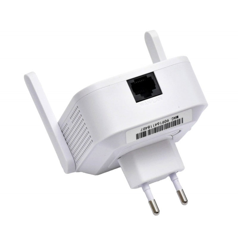Repetitor WiFi cu stecher EU direct in priza, port LAN vizibil pe lateral