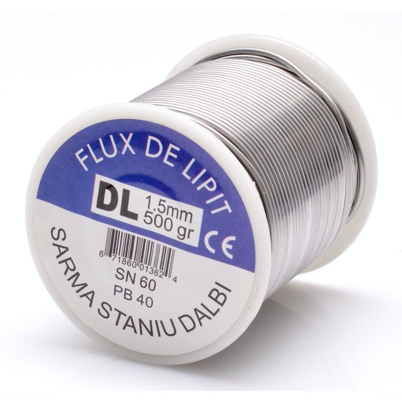 sarma staniu-plumb pe rola, profil lateral, aliaj SN60/PB40, 500g