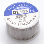 Sarma fludor de lipit cu pasta, aliaj SN60/PB40, diametru 0.7mm, rola 100g