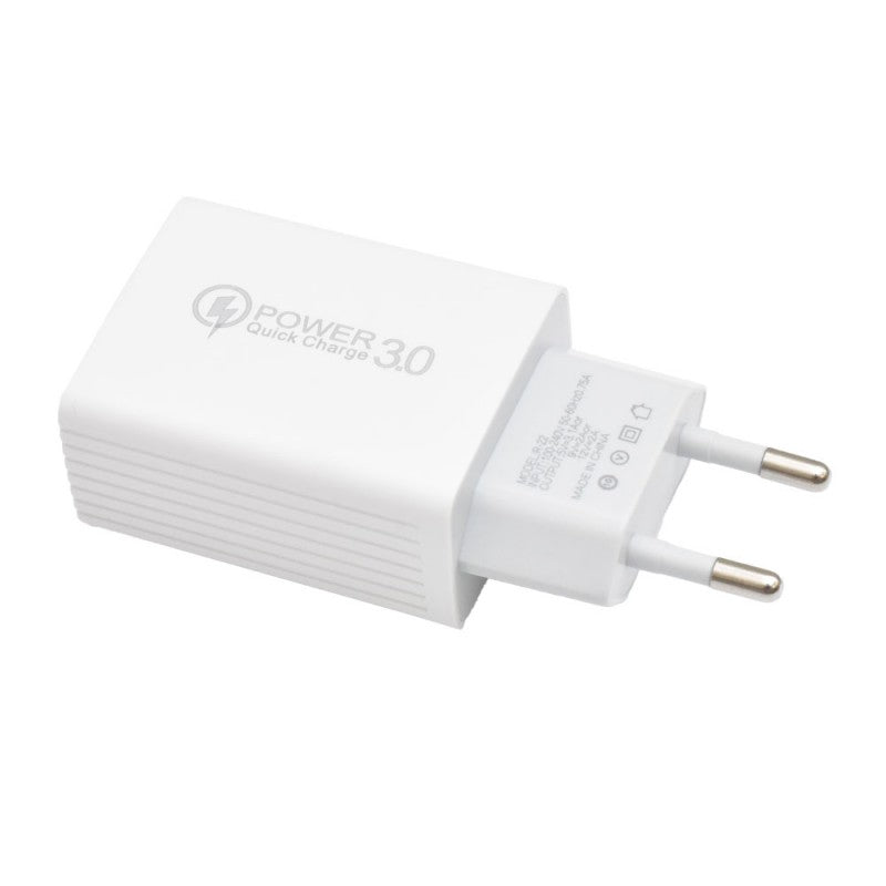 Incarcator retea Quick Charge 3.0 fara porturi USB, vedere laterala cu stecherul EU