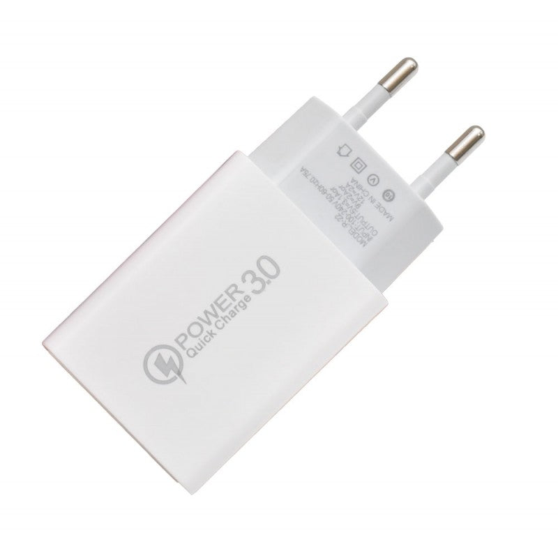 Incarcator retea USB Quick Charge 3.0, 100-240V, vedere laterala fara porturi