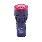 Indicator martor LED rosu cu buzzer sonor 220V 20mA, montaj panou 22mm