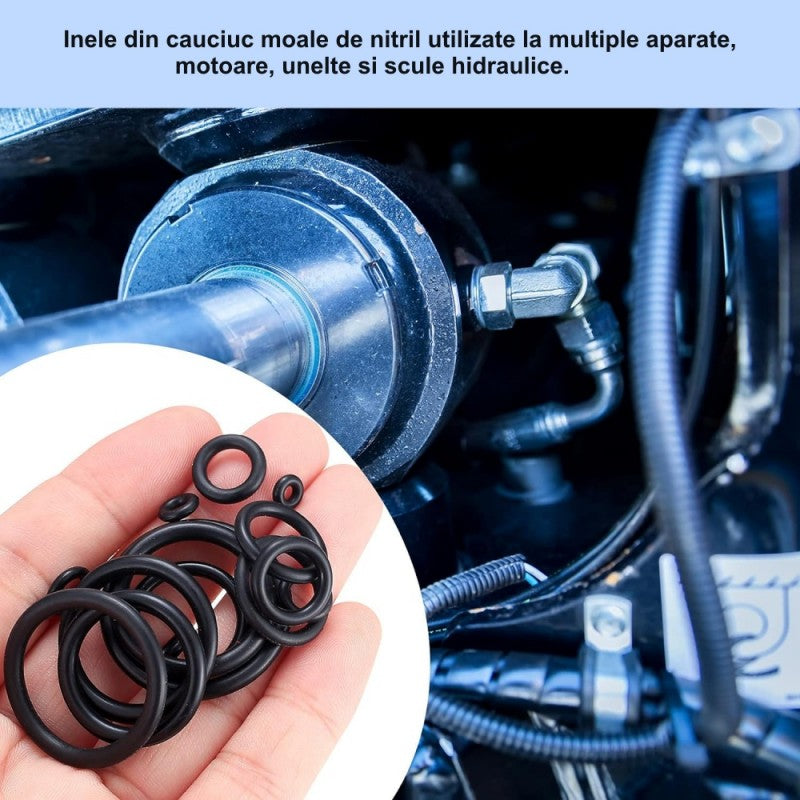 Inele O-ring nitril tinute in palma, utilizate la etansare motoare si scule hidraulice