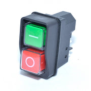 Intrerupator cu releu termic 15A 220V IP54, butoane iluminate verde pornire si rosu oprire