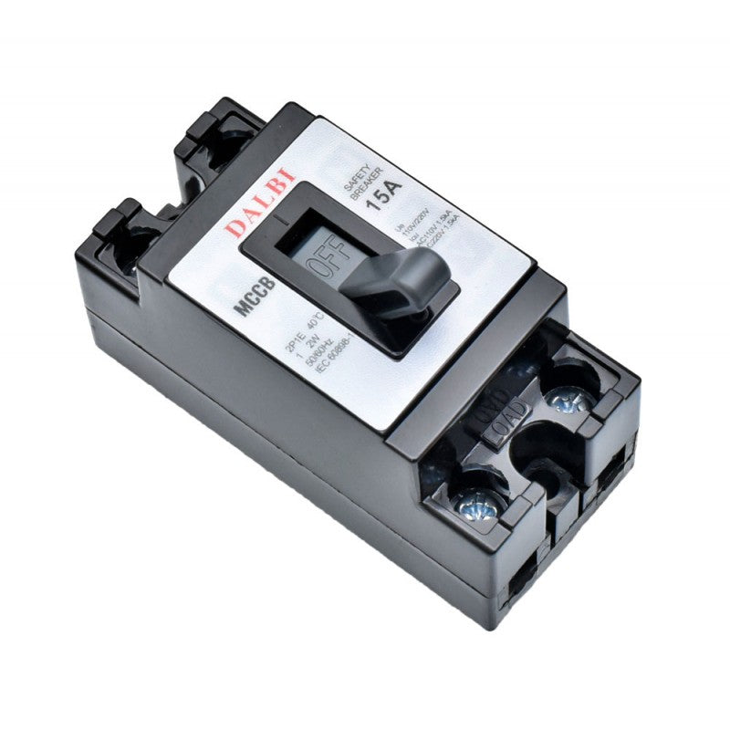 Intrerupator circuit mini MCCB 15A, 110V/220V AC, carcasa Bakelita ignifuga, montaj pe suruburi