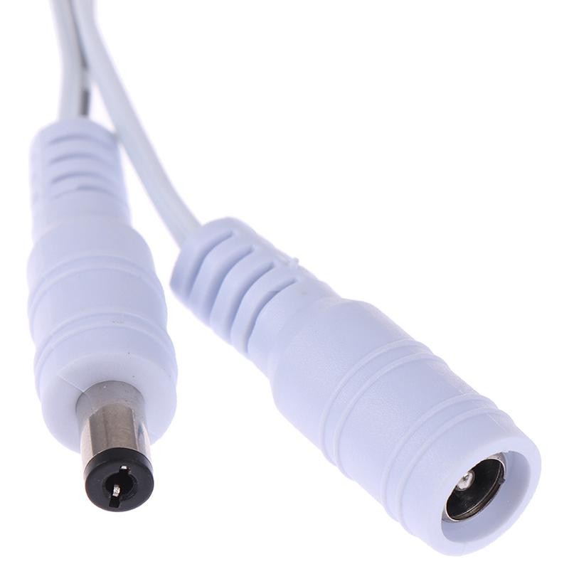 Mufe DC 2.1mm tata si mama pentru intrerupator senzor banda LED, conectori albi