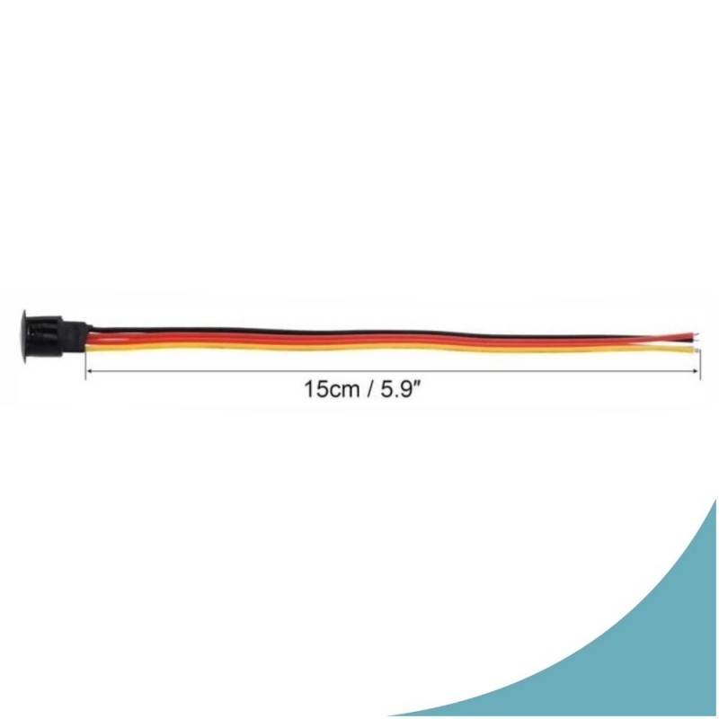 Intrerupator touch cu cablu de 15cm, 4 fire colorate, tensiune 12V DC, diametru capac 13mm