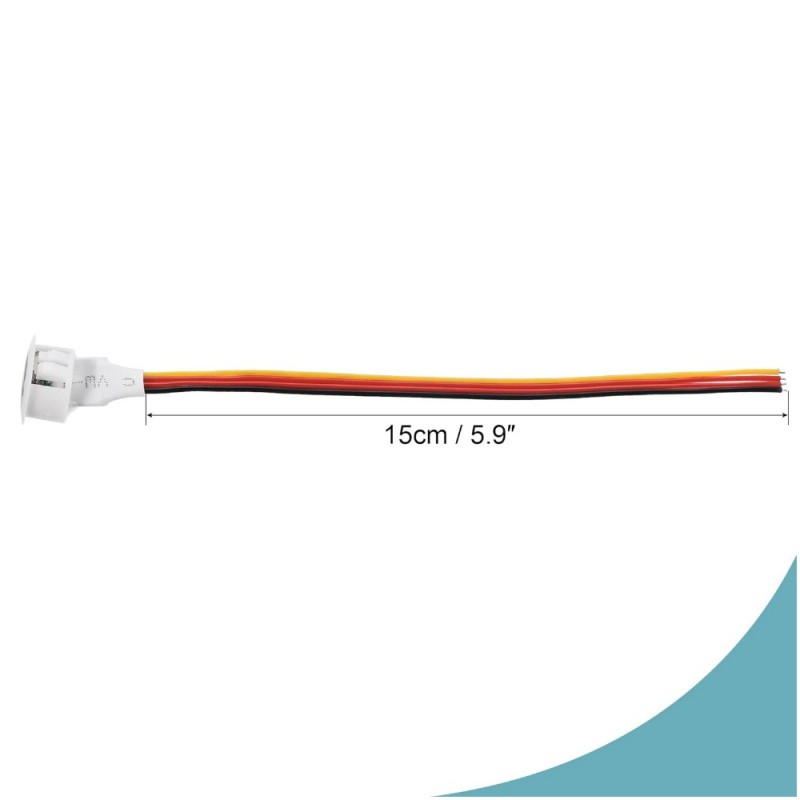 Intrerupator touch dimabil cu cablu tricolor de 15cm lungime, vedere laterala completa