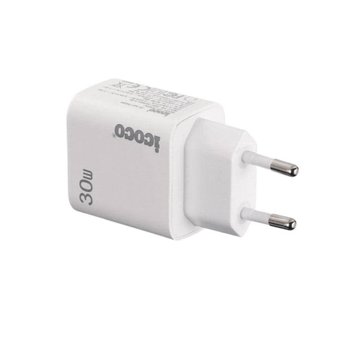 Incarcator rapid 30W pentru priza, design compact alb, compatibil tensiune universala 100-240V