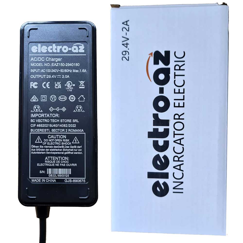 Incarcator AC/DC 29.4V 2A output, intrare 100-240V, cu cutie de ambalaj inclusa