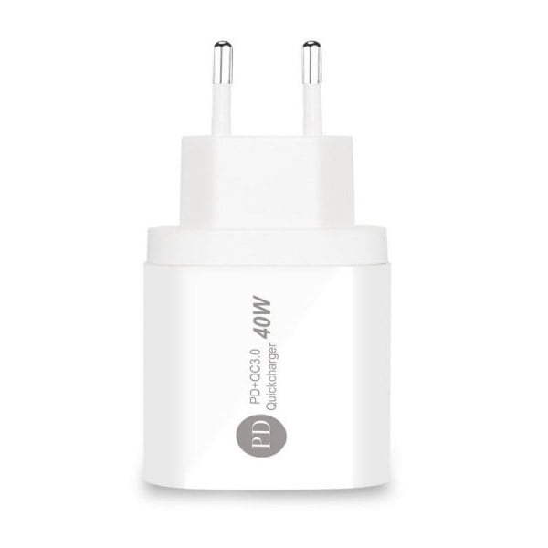 Incarcator retea 40W dual Type-C cu PD si QC3.0, incarcare rapida simultana pentru doua dispozitive, 20W+20W