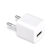 Incarcator priza 220V cu port USB 5V 0.6A, design compact alb, compatibil smartphone si dispozitive mobile