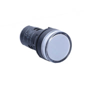 Indicator martor LED alb 220V, montaj 22mm, consum 20mA, pentru panouri electrice industriale