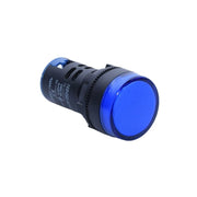 Indicator martor LED albastru 220V, montaj 22mm, consum 20mA, pentru panouri electrice