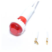 Indicator martor luminos rosu 220V pentru boiler, cu papuci de conexiune inclusi, carcasa alba rezistenta