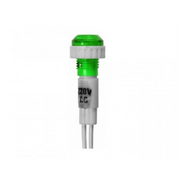 Indicator martor prezenta tensiune 220V AC, verde, montaj 14mm, cu fir de conexiune