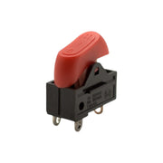 Intrerupator basculant ON/OFF/ON 3 pozitii, 16A 220V, maneta rosie, montare cu cleme laterale