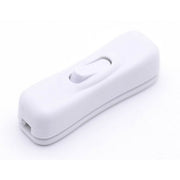 Intrerupator fir cu clipsare 250V 3A, carcasa alba din plastic, buton ON/OFF, montaj direct pe cablu