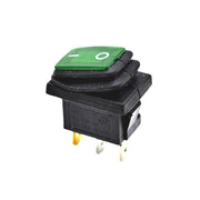 Intrerupator ON/OFF 10A 220V cu LED verde si protectie cauciuc, montaj panou