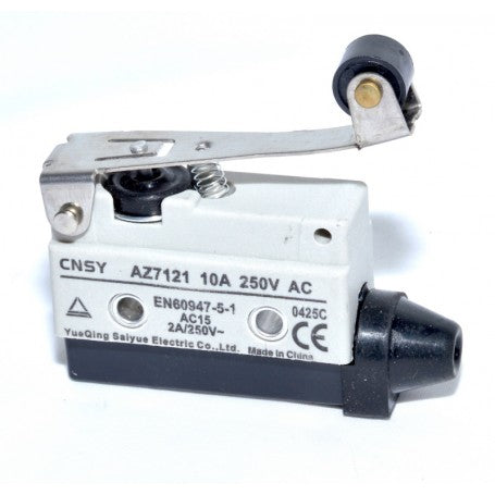 Limitator de cursa cu parghie si rola, vedere laterala, 10A, 250V AC