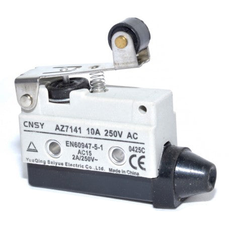 Limitator de cursa cu tija scurta si rola, 10A, 250V AC, carcasa ABS ignifuga, certificat CE