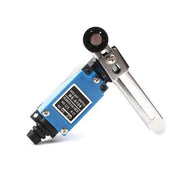 Intrerupator limitator cu brat reglabil si rola, 5A, 250V AC, contacte 1NO+1NC, carcasa albastra