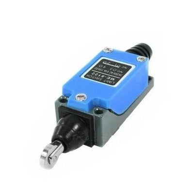 Limitator de pozitie cu rola rotativa 12mm, vedere laterala, montaj industrial
