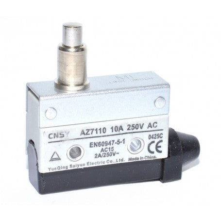 Intrerupator limitator cu buton metalic 10A 250V AC, actiune instantanee, carcasa compacta 53x40x20mm