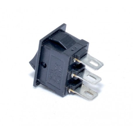 Intrerupator basculant mini cu terminale metalice, vedere laterala spate