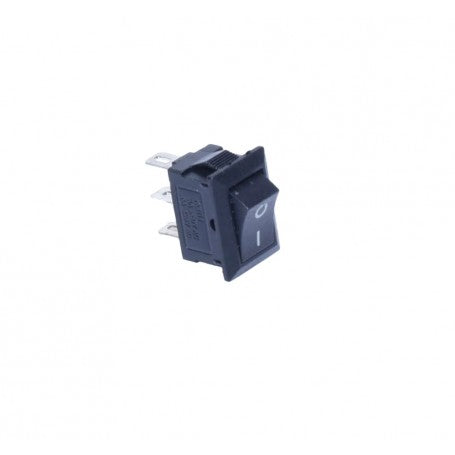 Intrerupator basculant mini 15x10mm, vedere frontala cu marcaj ON-OFF