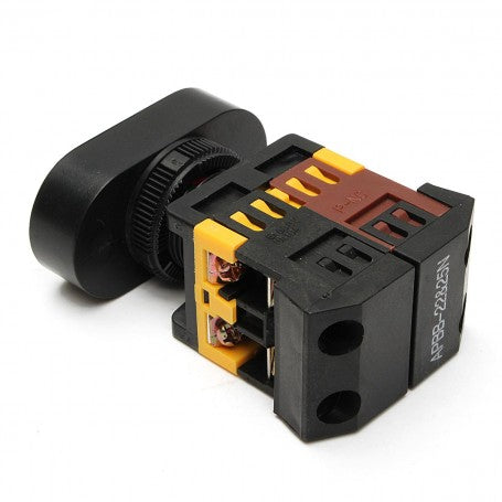 Intrerupator motor ON/OFF, vedere spate bloc contacte NO/NC cu terminale numerotate 220V