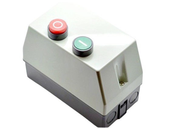 Intrerupator motor cu contactor 25A, butoane pornire/oprire rosu si verde, carcasa ABS robusta pentru uz industrial