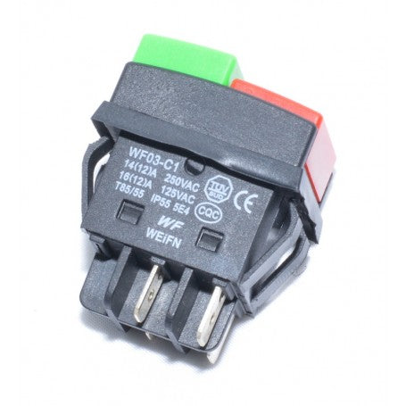 Intrerupator ON/OFF 4 contacte, vedere spate cu specificatii tehnice 14A 250V si IP55 inscriptionate
